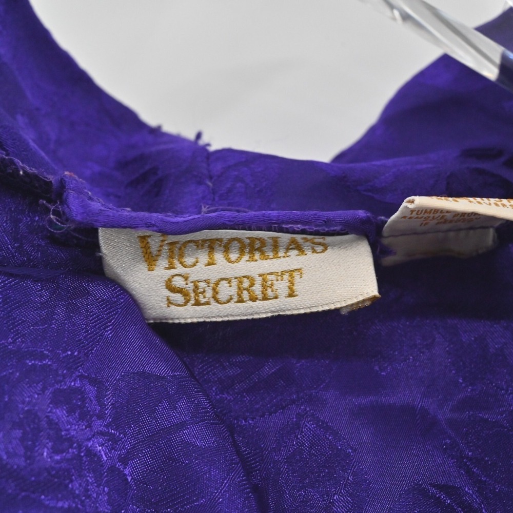 Victorias Secret Gold Label Floral Robe Womens Size OS Purple Vintage Y2K Kimono - Picture 7 of 15